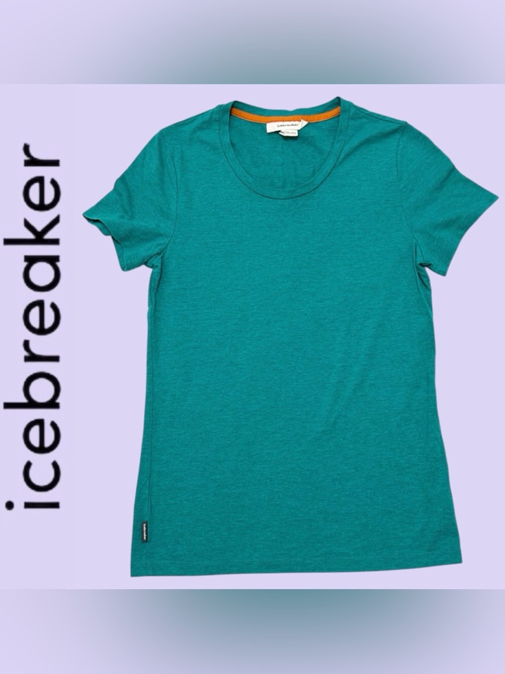 Icebreaker Short Sleeve Wool Womens Hiking Shirt Teal Small